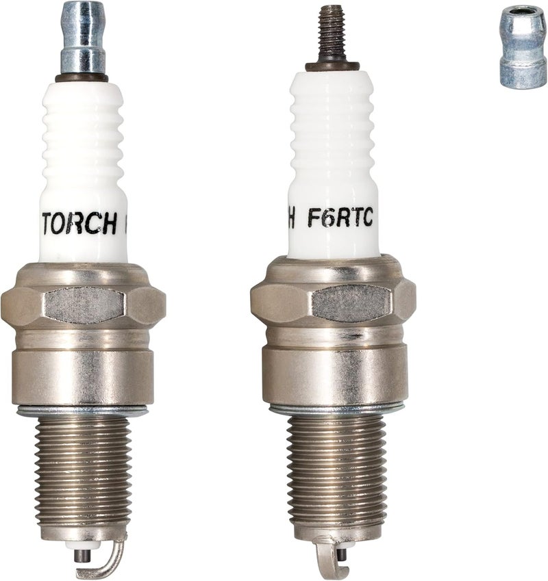 TORCH PK2 F6RTC Spark Plug Replace for NGK 7131 BPR6ES Spark Plug, for Bosch WR6DC WR7DC Spark Plug, for Champion RN9YC RN10YC Spark Plug,for Denso W20EPR-U Spark Plug,for MTD 951-10292/751-10292,OEM - Image 1
